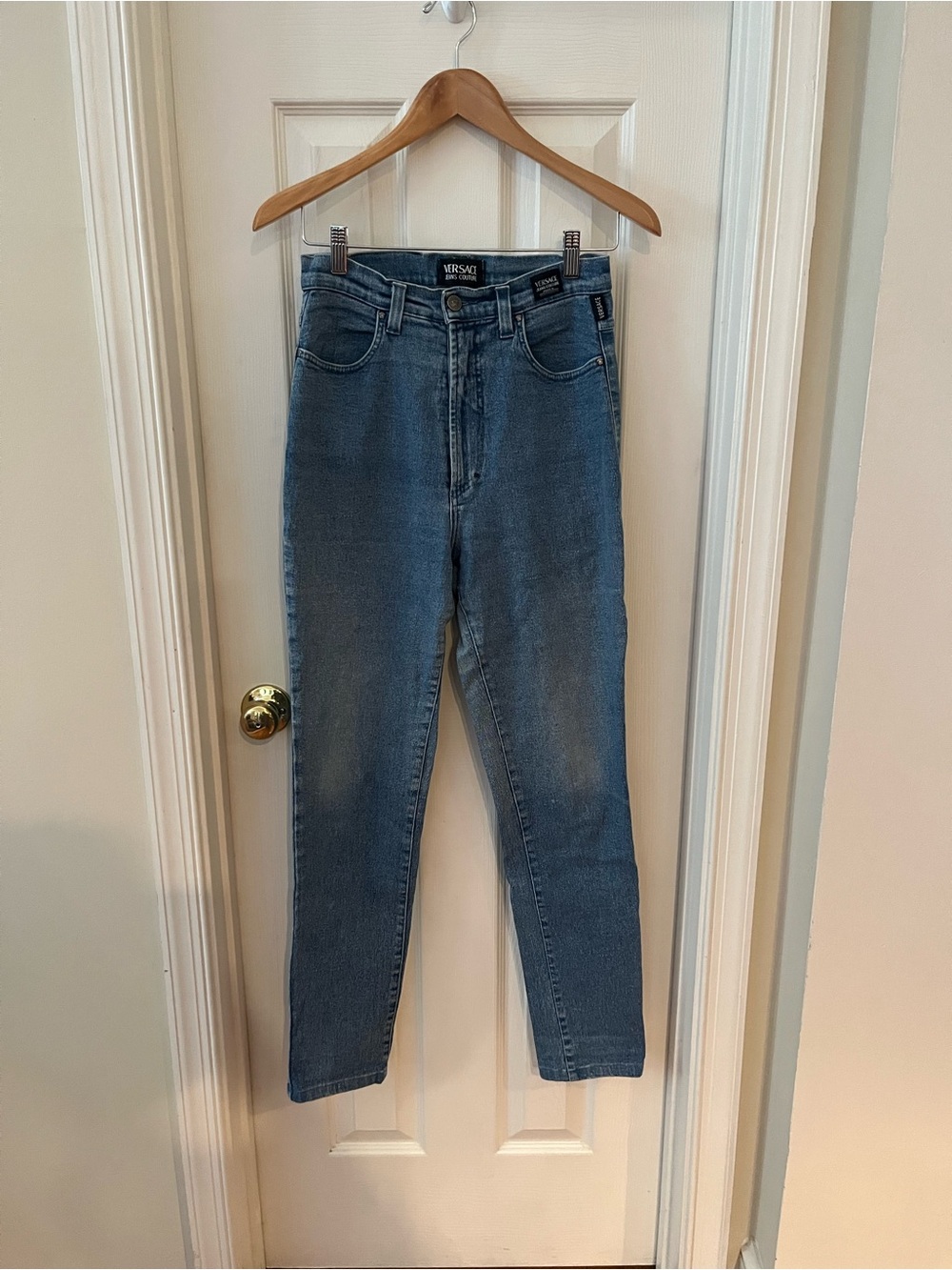 Versace Medium Blue High-Waist Jeggings